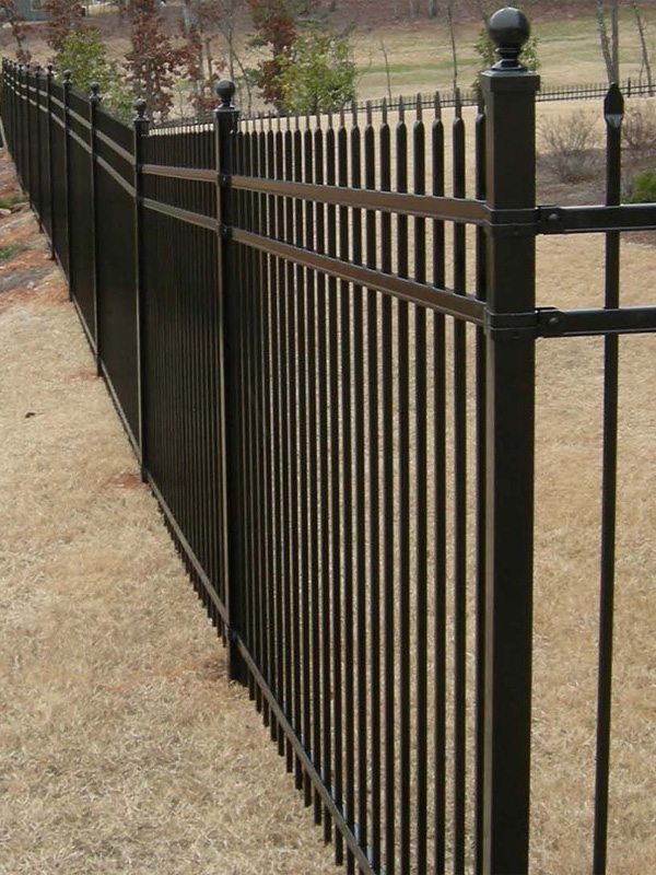 Aluminum Fence, Ornamental steel Fence,  Vinyl fence, Wood Fence and chain link fence options in the Atlanta Georgia area.
