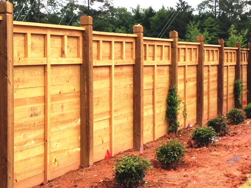 Atlanta GA horizontal style wood fence